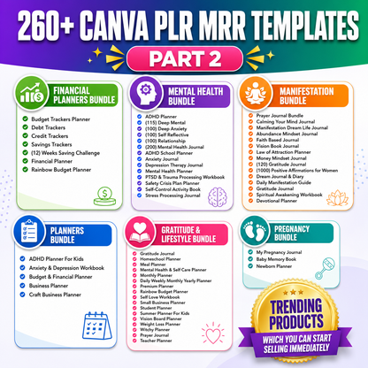 15,000+ Pages PLR Planners, Journals, & Templates | with Resell Rights